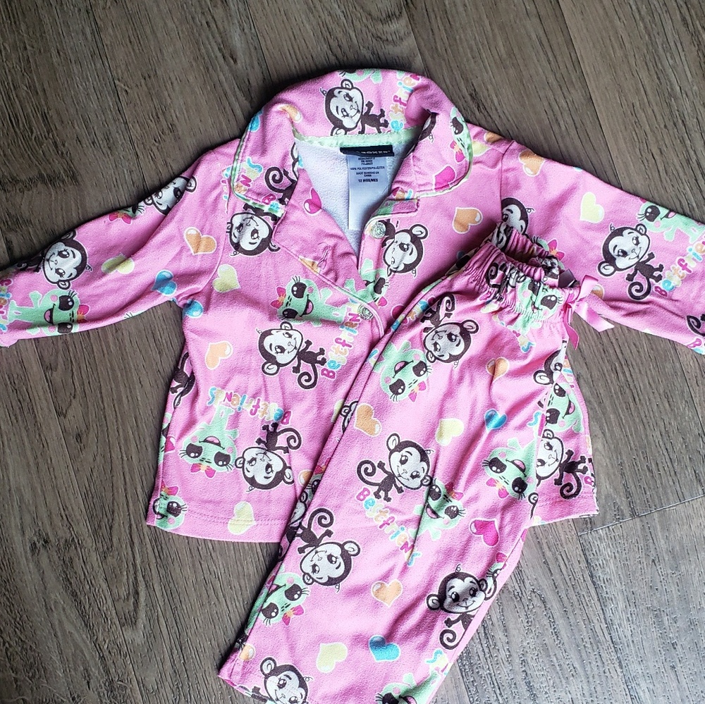 12mo Joe Boxer Monkey&Frog PJ Set